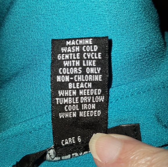 Alfani turquoise blue sleeveless side zip Blouse sz L  B1 - Picture 10 of 10